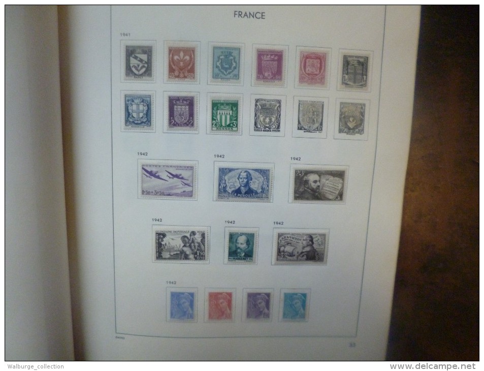 DEPART 1 EURO ! FRANCE 1877-1963 EN ALBUM "DAVO" TRES BELLE COLLECTION MAJ. OBL (1222)  1 KILO 700 !