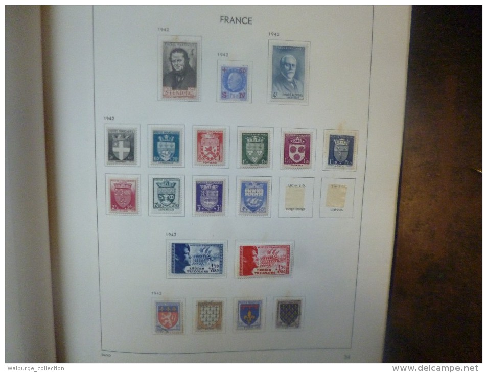 DEPART 1 EURO ! FRANCE 1877-1963 EN ALBUM "DAVO" TRES BELLE COLLECTION MAJ. OBL (1222)  1 KILO 700 !