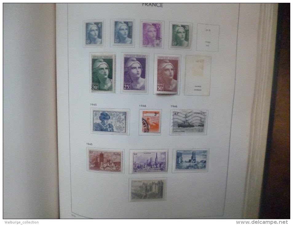 DEPART 1 EURO ! FRANCE 1877-1963 EN ALBUM "DAVO" TRES BELLE COLLECTION MAJ. OBL (1222)  1 KILO 700 !