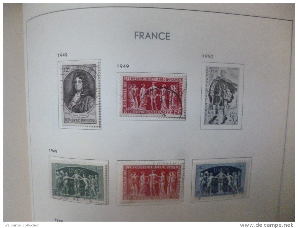 DEPART 1 EURO ! FRANCE 1877-1963 EN ALBUM "DAVO" TRES BELLE COLLECTION MAJ. OBL (1222)  1 KILO 700 !