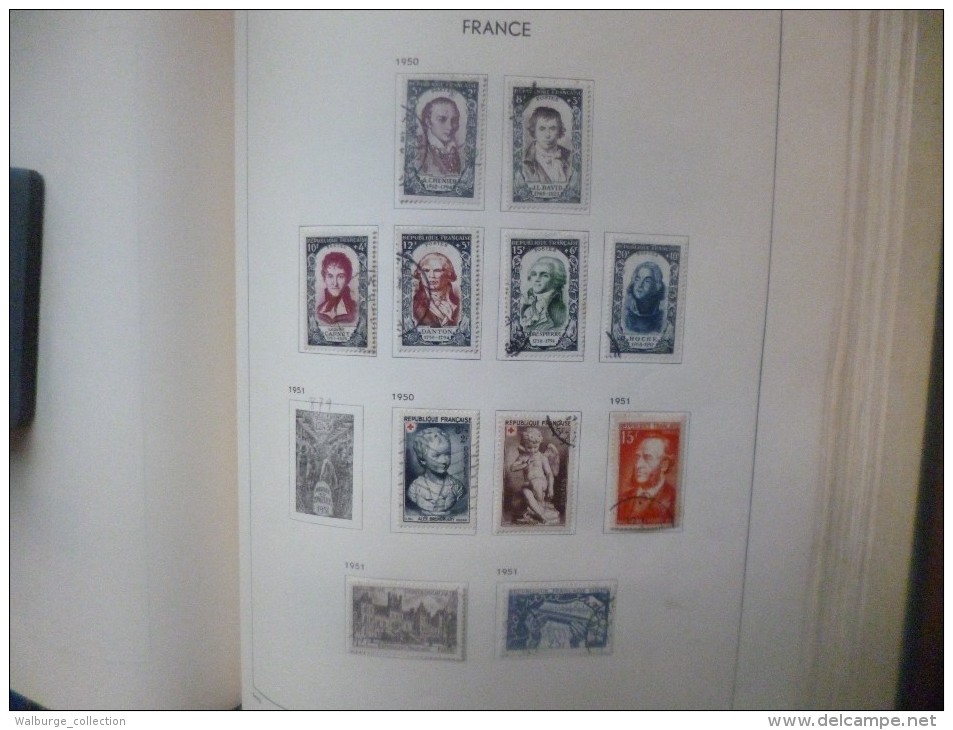 DEPART 1 EURO ! FRANCE 1877-1963 EN ALBUM "DAVO" TRES BELLE COLLECTION MAJ. OBL (1222)  1 KILO 700 !