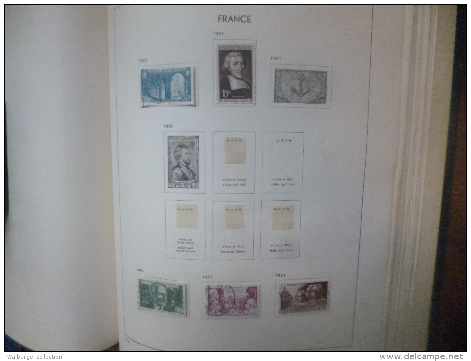 DEPART 1 EURO ! FRANCE 1877-1963 EN ALBUM "DAVO" TRES BELLE COLLECTION MAJ. OBL (1222)  1 KILO 700 !