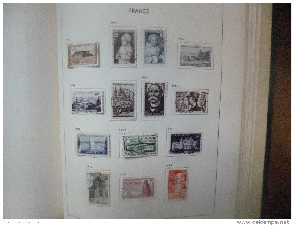 DEPART 1 EURO ! FRANCE 1877-1963 EN ALBUM "DAVO" TRES BELLE COLLECTION MAJ. OBL (1222)  1 KILO 700 !