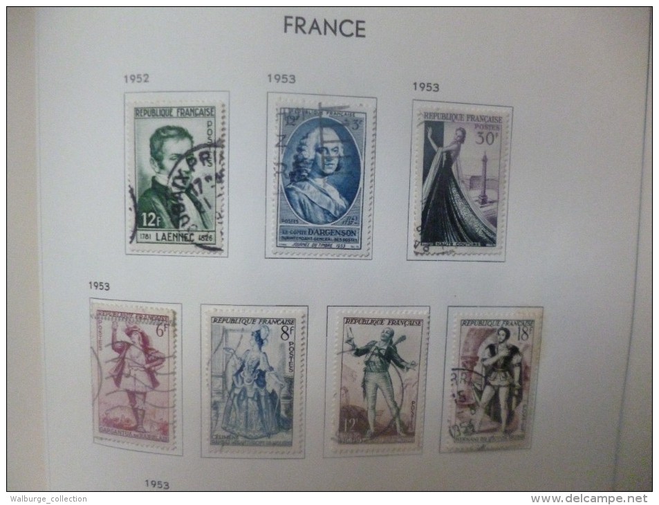 DEPART 1 EURO ! FRANCE 1877-1963 EN ALBUM "DAVO" TRES BELLE COLLECTION MAJ. OBL (1222)  1 KILO 700 !