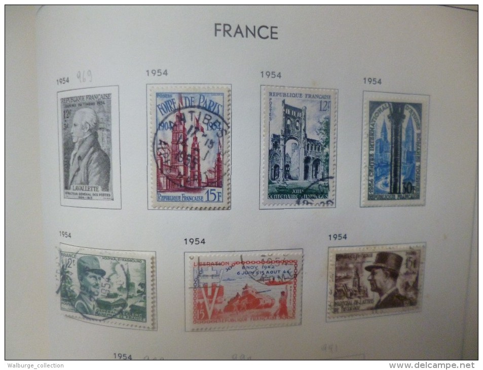 DEPART 1 EURO ! FRANCE 1877-1963 EN ALBUM "DAVO" TRES BELLE COLLECTION MAJ. OBL (1222)  1 KILO 700 !