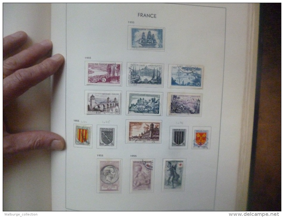 DEPART 1 EURO ! FRANCE 1877-1963 EN ALBUM "DAVO" TRES BELLE COLLECTION MAJ. OBL (1222)  1 KILO 700 !