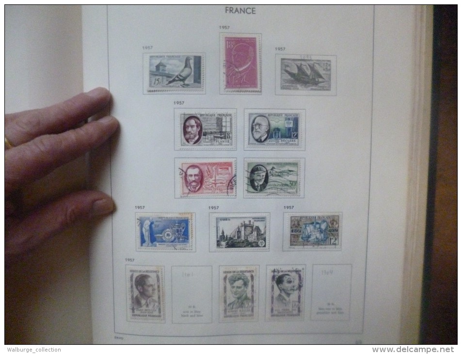 DEPART 1 EURO ! FRANCE 1877-1963 EN ALBUM "DAVO" TRES BELLE COLLECTION MAJ. OBL (1222)  1 KILO 700 !