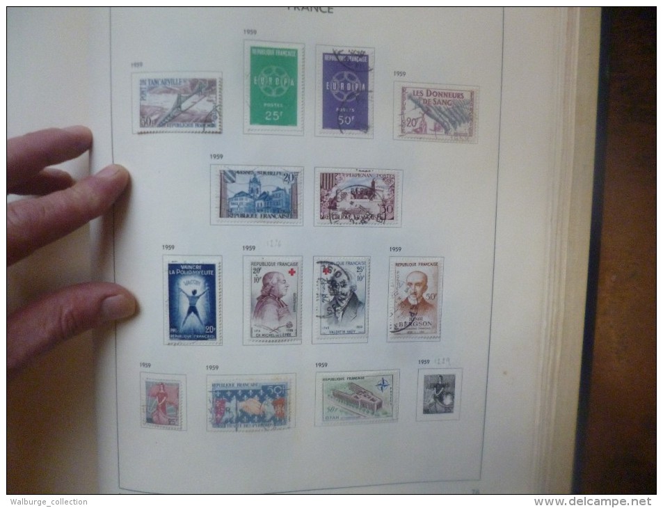 DEPART 1 EURO ! FRANCE 1877-1963 EN ALBUM "DAVO" TRES BELLE COLLECTION MAJ. OBL (1222)  1 KILO 700 !