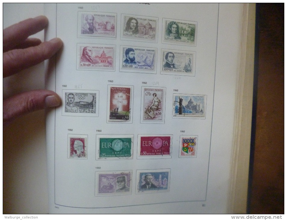 DEPART 1 EURO ! FRANCE 1877-1963 EN ALBUM "DAVO" TRES BELLE COLLECTION MAJ. OBL (1222)  1 KILO 700 !