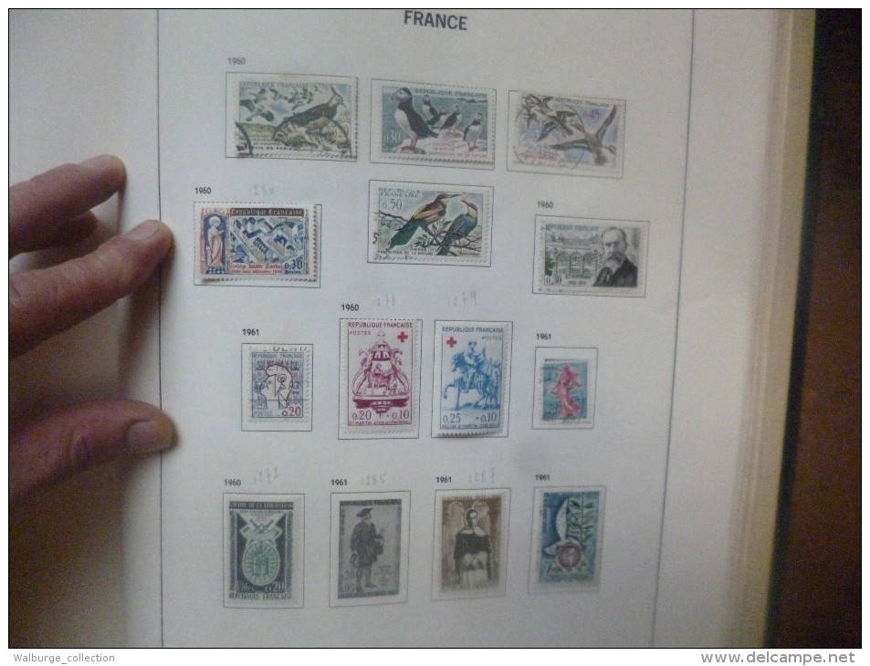 DEPART 1 EURO ! FRANCE 1877-1963 EN ALBUM "DAVO" TRES BELLE COLLECTION MAJ. OBL (1222)  1 KILO 700 !