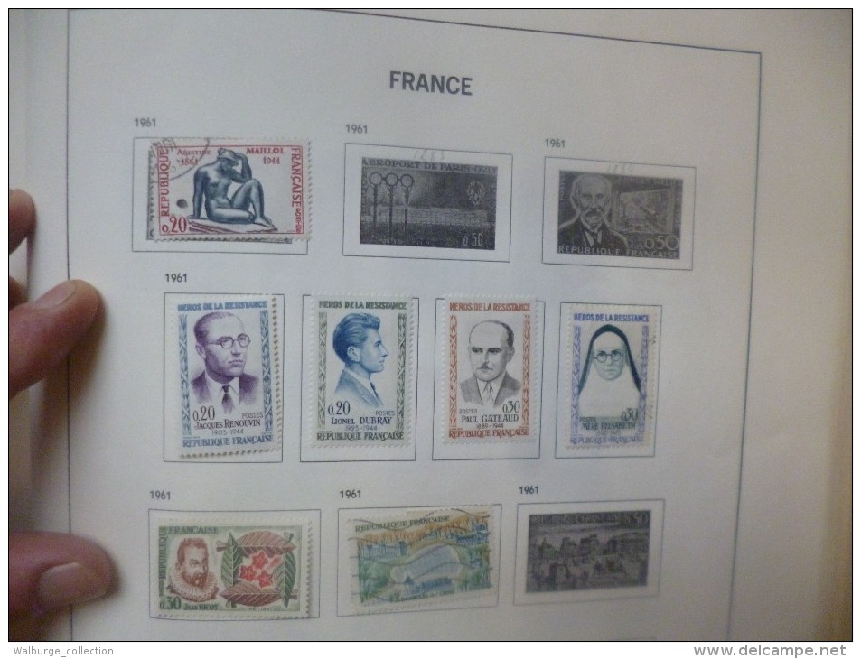 DEPART 1 EURO ! FRANCE 1877-1963 EN ALBUM "DAVO" TRES BELLE COLLECTION MAJ. OBL (1222)  1 KILO 700 !