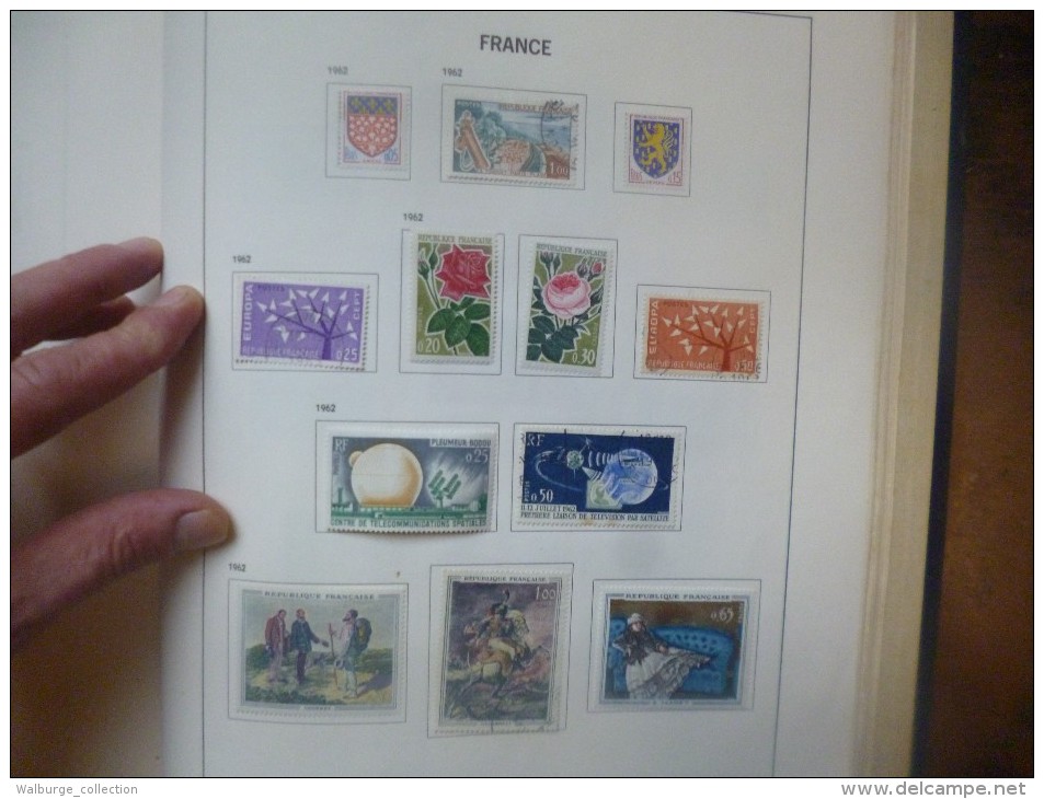 DEPART 1 EURO ! FRANCE 1877-1963 EN ALBUM "DAVO" TRES BELLE COLLECTION MAJ. OBL (1222)  1 KILO 700 !