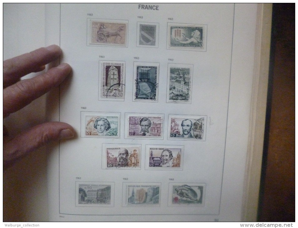 DEPART 1 EURO ! FRANCE 1877-1963 EN ALBUM "DAVO" TRES BELLE COLLECTION MAJ. OBL (1222)  1 KILO 700 !