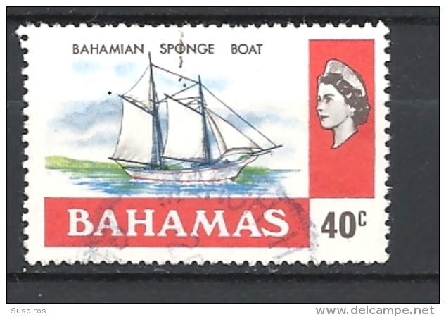 BAHAMAS     - 1976 Definitive Issue  BAHAMINA SPONGE BOAT         USED - Bahamas (1973-...)