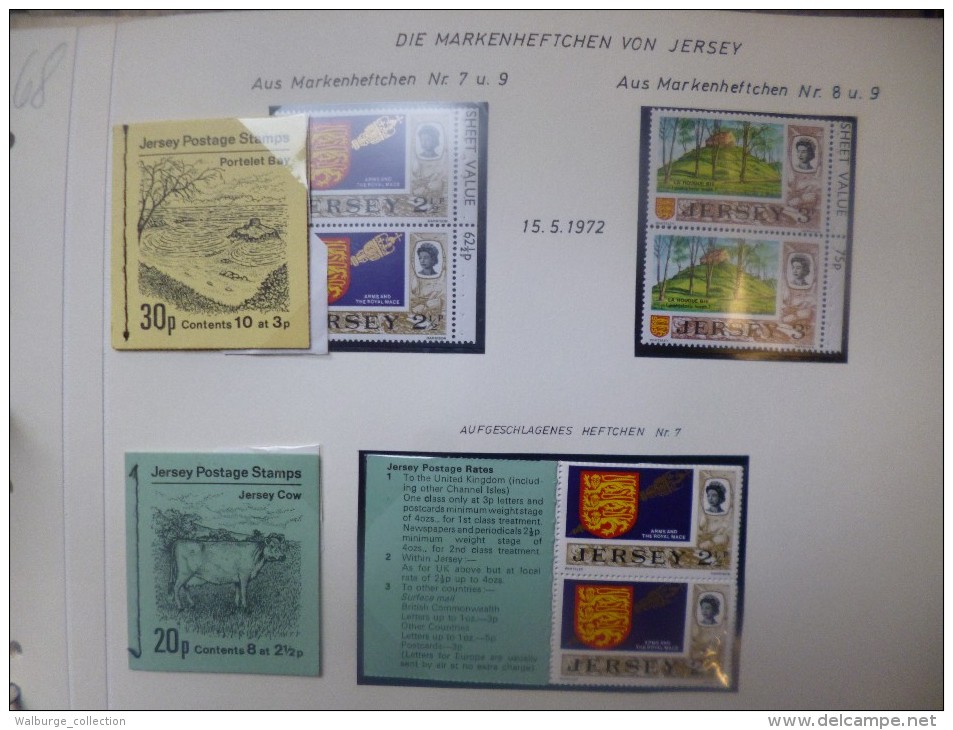 DEPART 1 EURO ! JERSEY SUPERBE COLLECTION TIMBRES NEUFS XX+DOCUMENTS+NOMBREUX CARNETS !!!