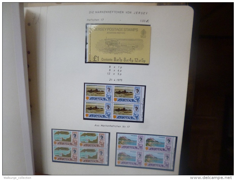 DEPART 1 EURO ! JERSEY SUPERBE COLLECTION TIMBRES NEUFS XX+DOCUMENTS+NOMBREUX CARNETS !!!
