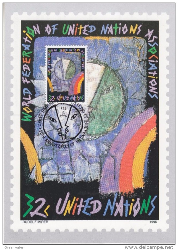 United Nations New York 1996 WFUNA 1v  Maxicard (32861) - Maximum Cards