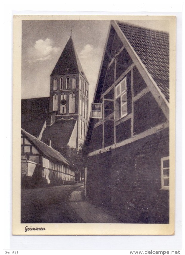 0-2320 GRIMMEN, Dorfpartie Mit Kirche, 195.. - Grimmen