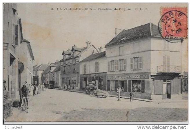 CPA La Ville Du Bois Essonne Commerces Circulé - Sonstige & Ohne Zuordnung