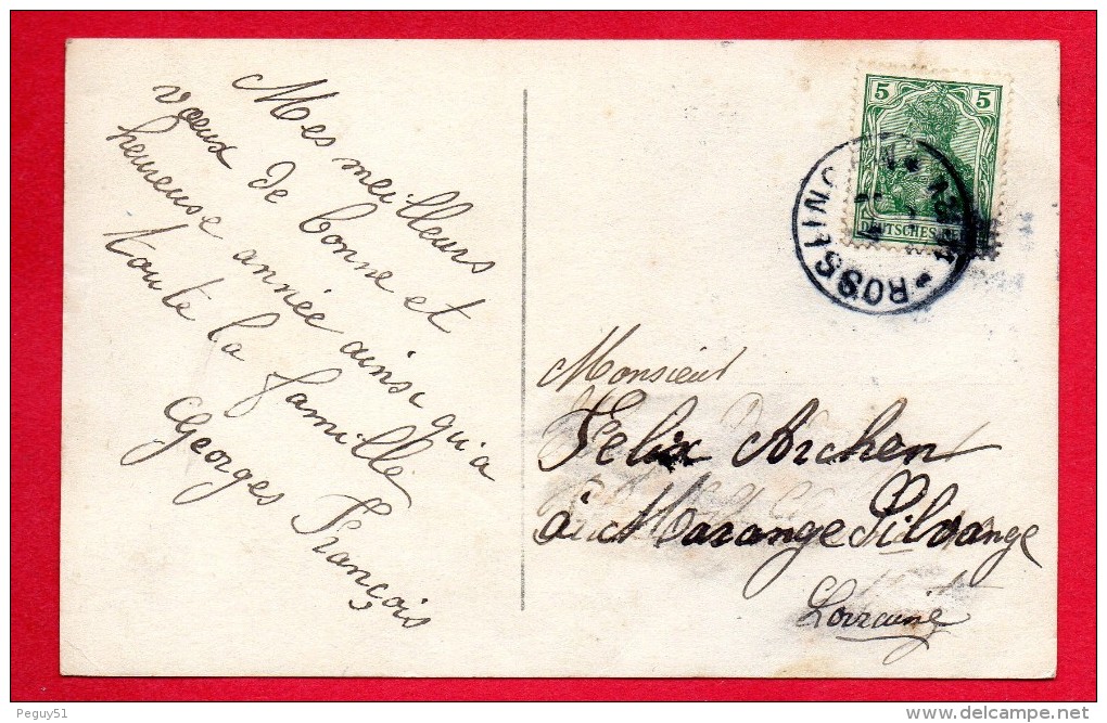 Cachet  Rosslingen ( Rosselange)  Du 04.01.1905 Sur CP Femme . Bonne Année - Lettres & Documents