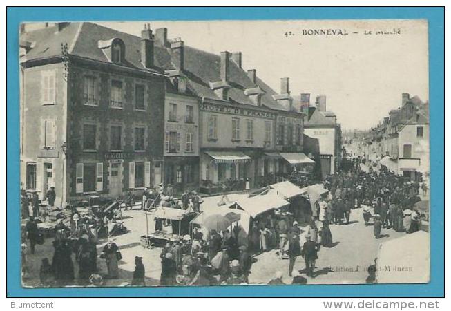 CPA 42 - Métier Marchands Ambulants Marché BONNEVAL 28 - Bonneval