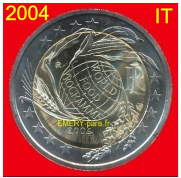 2 Euro ITALIE 2004 Pièce Commémorative De 2,oo Euro, Le 50e Anniversaire Du Programme Alimentaire Mondial. (Rome Est Le - Italie