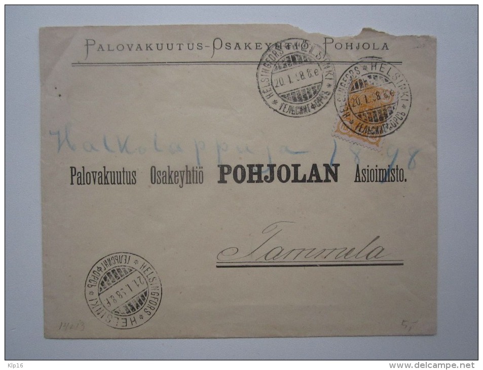 1898 RUSSIA FINLAND HELSINGFORS COVER - Lettres & Documents