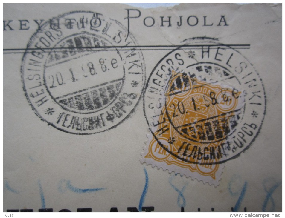 1898 RUSSIA FINLAND HELSINGFORS COVER - Lettres & Documents