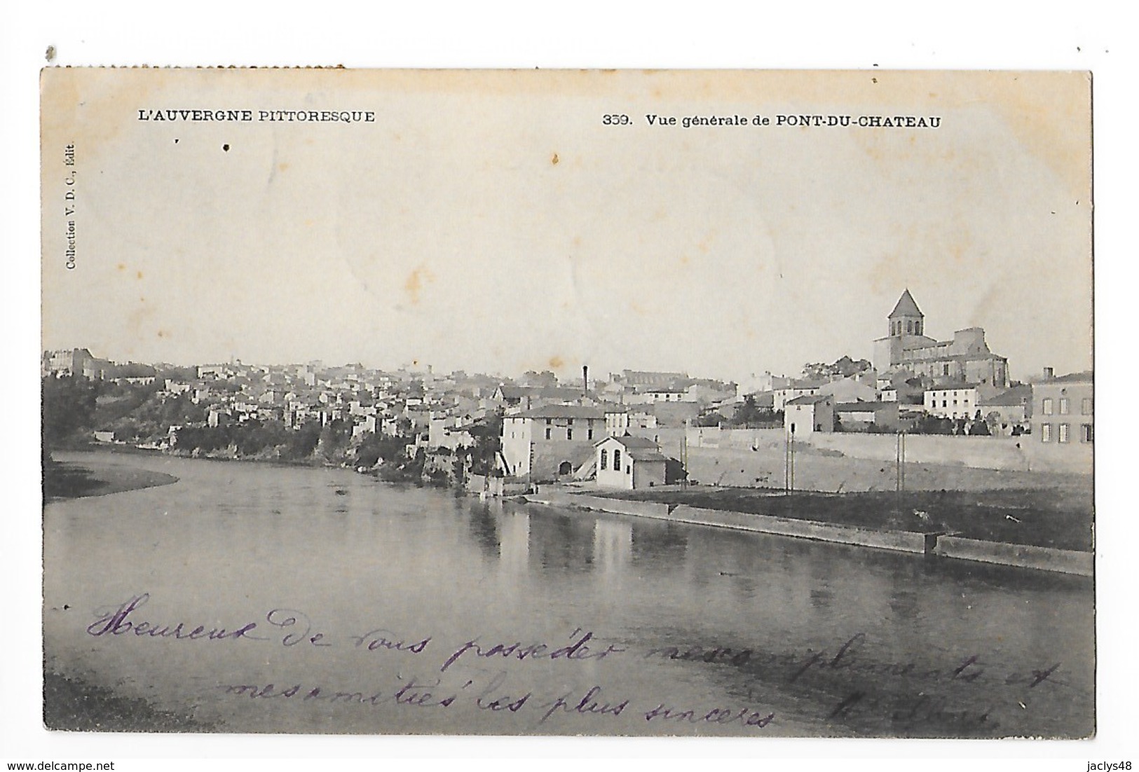 PONT DU CHATEAU  (cpa 63)    Vue Générale -    - L 1 - Pont Du Chateau