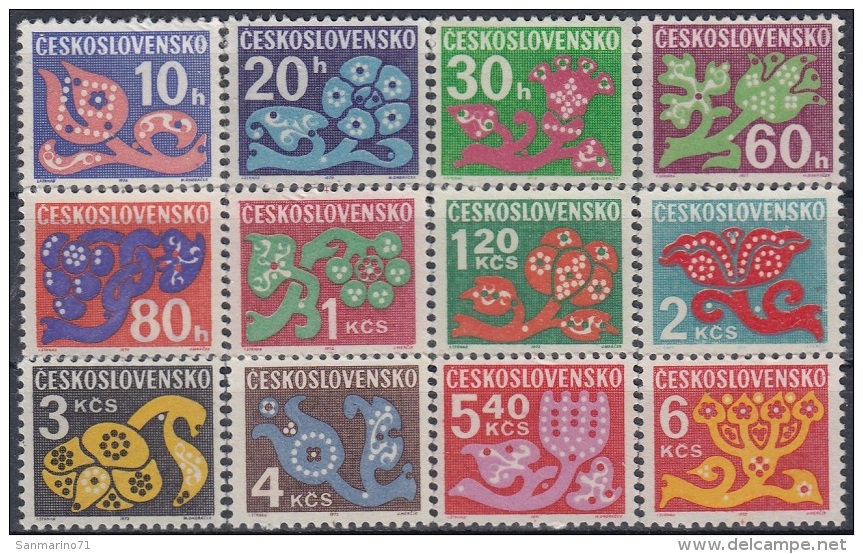 CZECHOSLOVAKIA Porto 92-103,unused,hinged - Portomarken