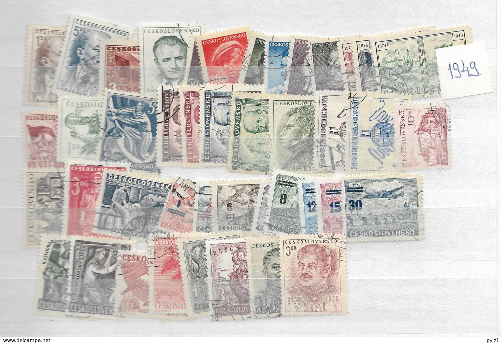 1949 USED Czechoslovakia Year Collection - Used Stamps