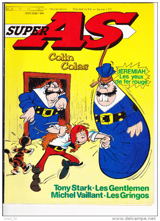 SUPER AS N° 63 Colin Colas Les Gentlemen Michel Vaillant Jérémiah Les Gringos Tony Stark ... - Super As