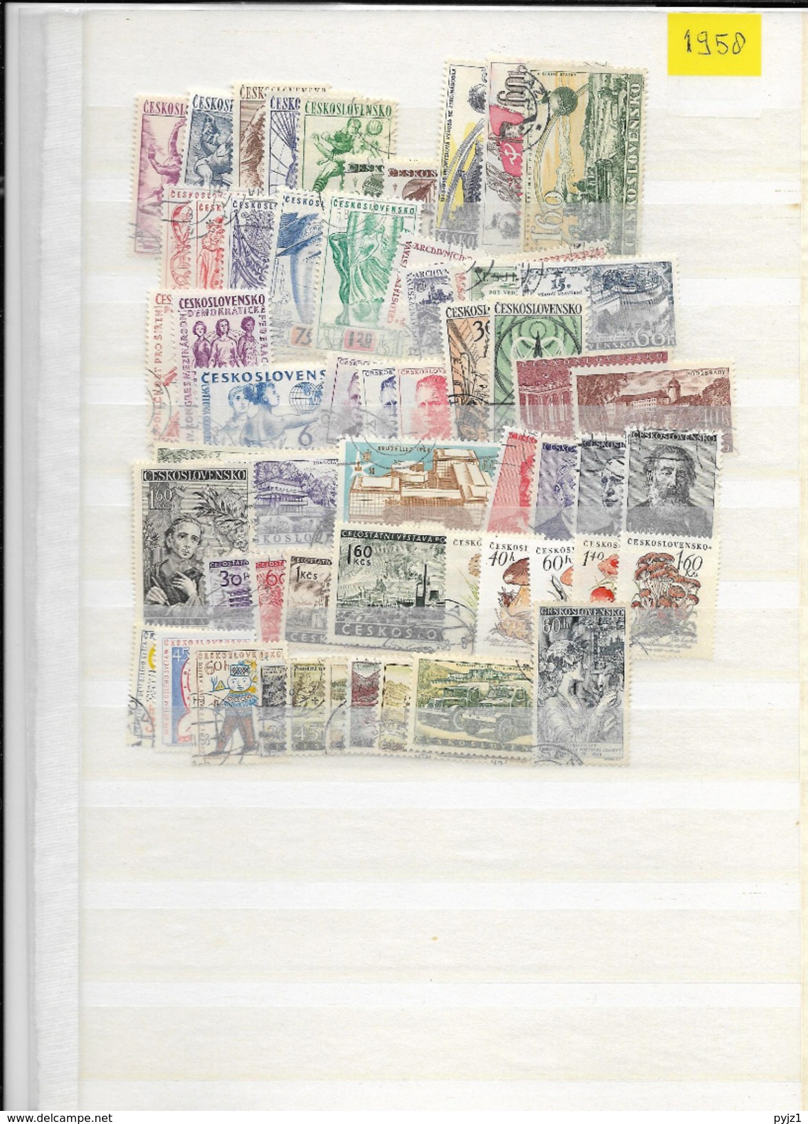 1958 USED Czechoslovakia Year Collection - Used Stamps