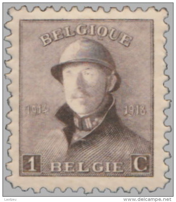 Belgique 1919. ~ YT 165* - Albert 1er - 1919-1920 Trench Helmet