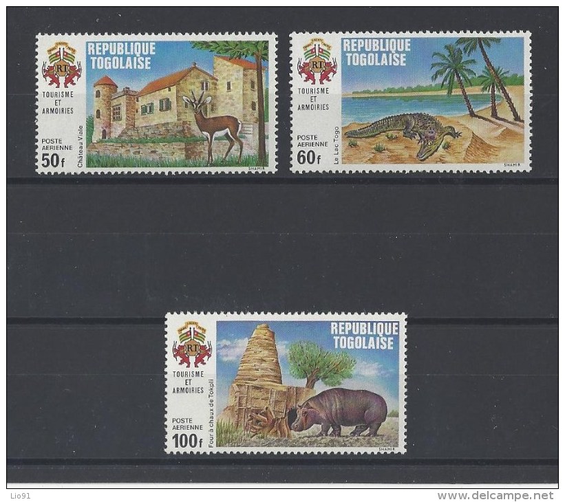 TOGO . YT  PA 158/160  Neuf **  Tourisme.Armoiries Et Vues  1971 - Togo (1960-...)