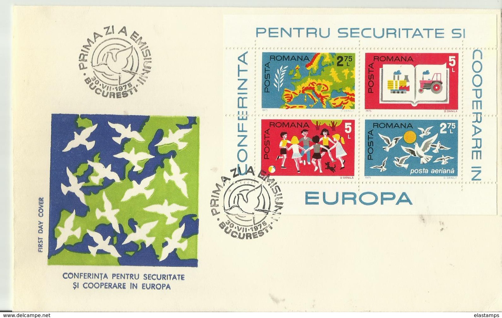 = ROMANIA FDC 1976 EUROPA - FDC