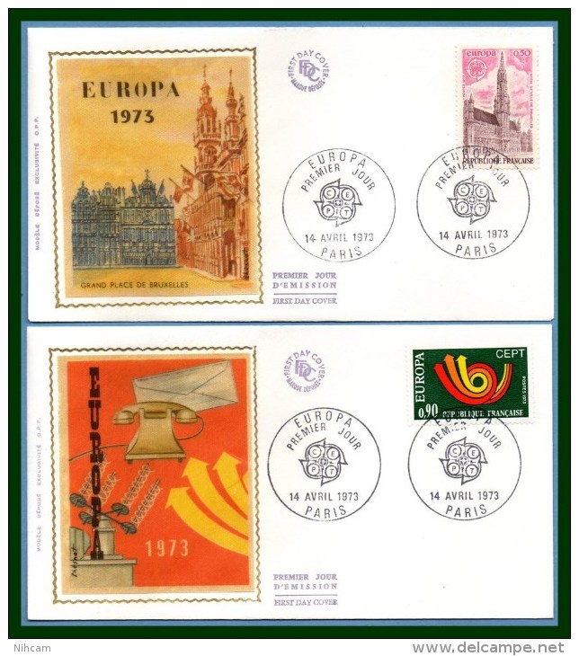 FDC Silk Soie Europa 1973 N° 1752 /3 - 1970-1979