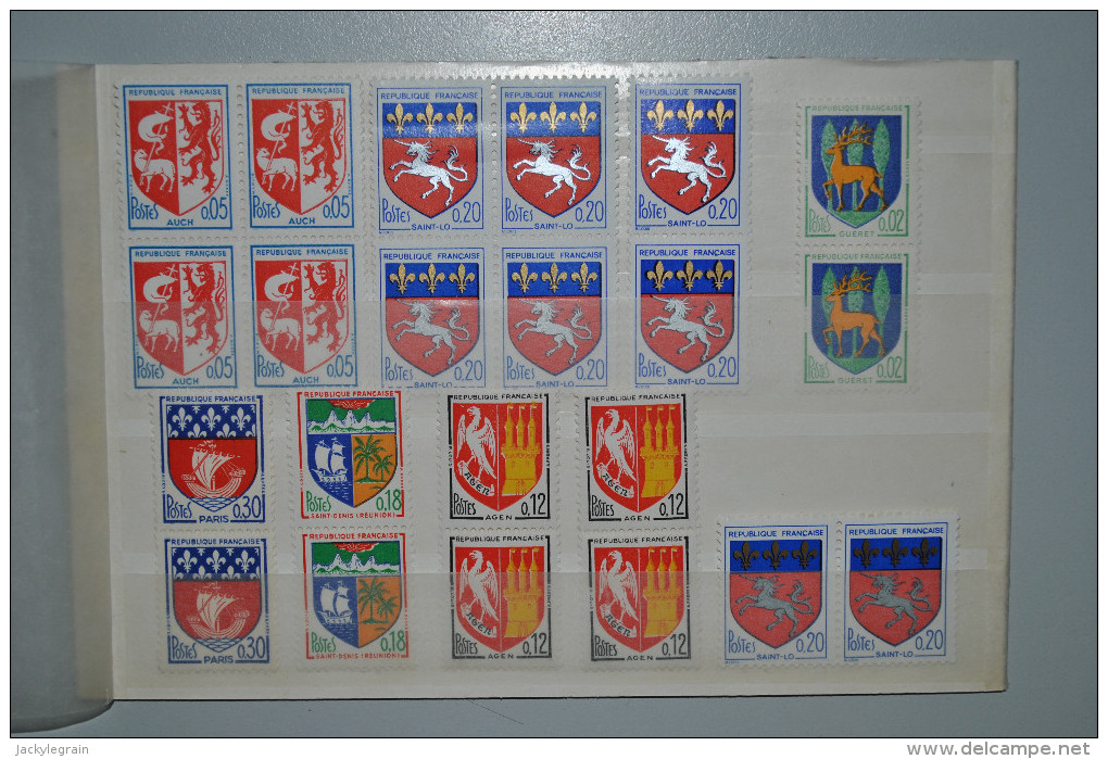 France 1962/66 Armoiries Blocs 4 + Paires MNH - 1941-66 Coat Of Arms And Heraldry