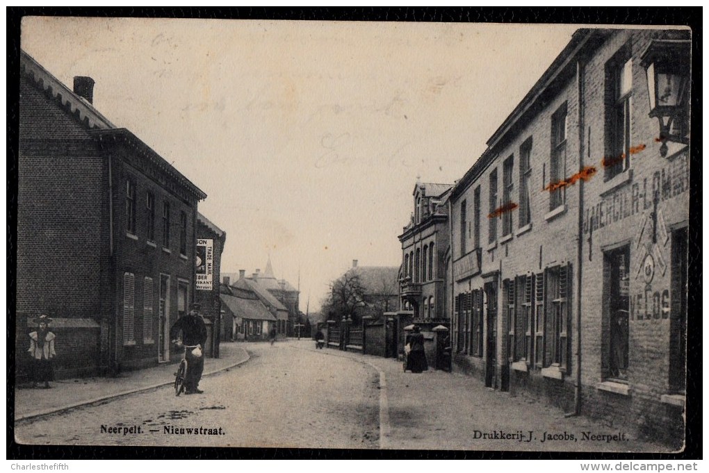 *** NEERPELT - NIEUWSTRAAT *** Drukkerij Jacobs Neerpelt - 1905 - Neerpelt