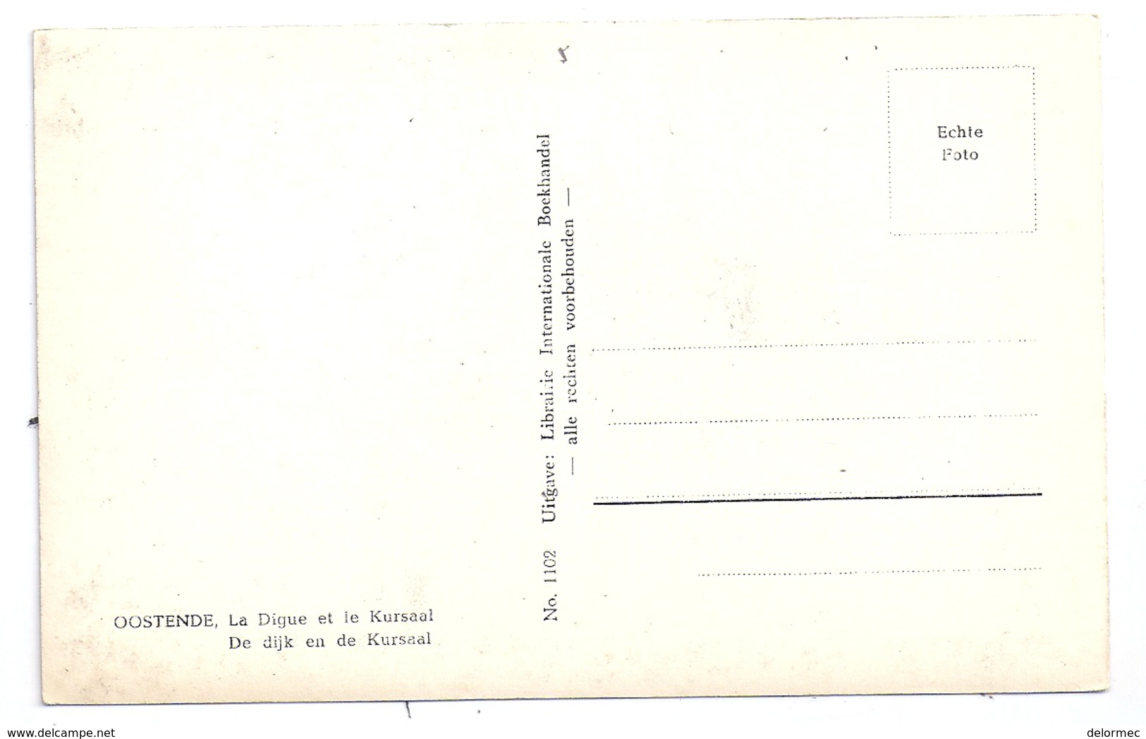 CPSM Photo Ostende Oostende Belgique Belgie La Digue Et Le Kursaal édition Librairie Internationale Boekhandel N°1102 - Oostende