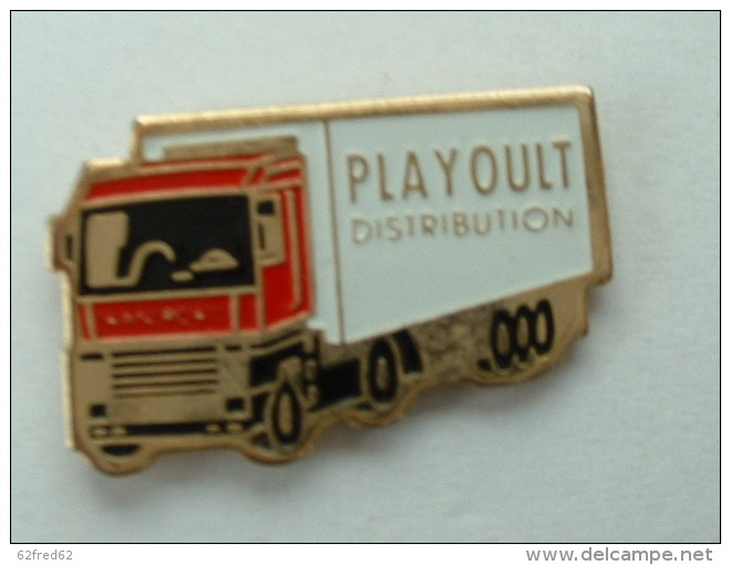 PIN´S CAMION - PLAYOULT DISTRIBUTION - Transports