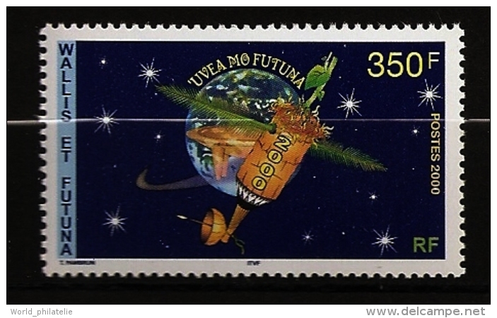 Wallis & Futuna 2000 N° 535 ** Uvea, Espace, Satellite, Etoiles, Terre, Futur, Kava, Équilibre Du Monde, Boisson, Plat - Unused Stamps