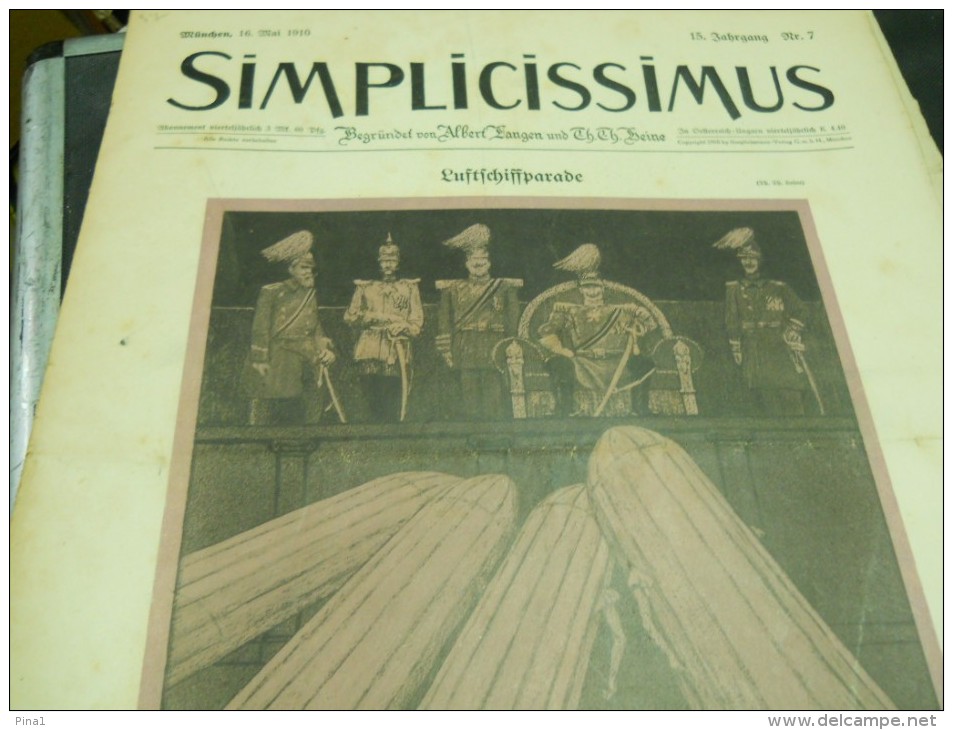 16 MAI    -  SIMPICISSIMUS  1910 - Altri & Non Classificati