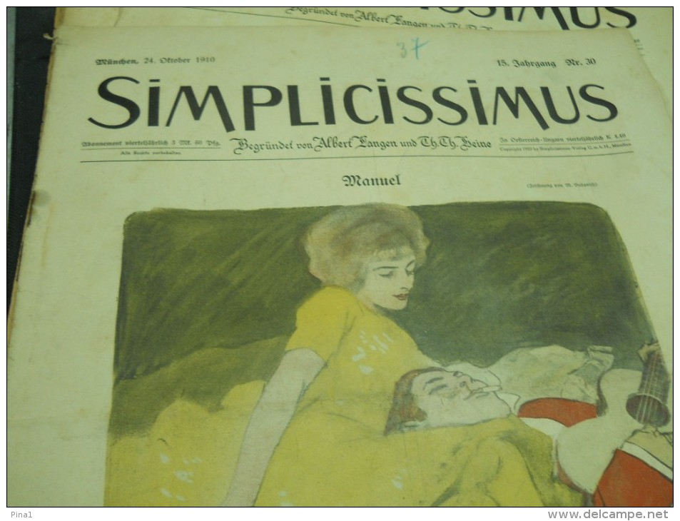 24 OCTOBER   -  SIMPICISSIMUS  -1910 - Altri & Non Classificati