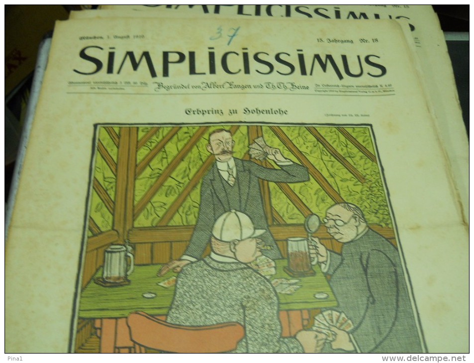 1 AUGUFT  -  SIMPICISSIMUS -1910 - Altri & Non Classificati