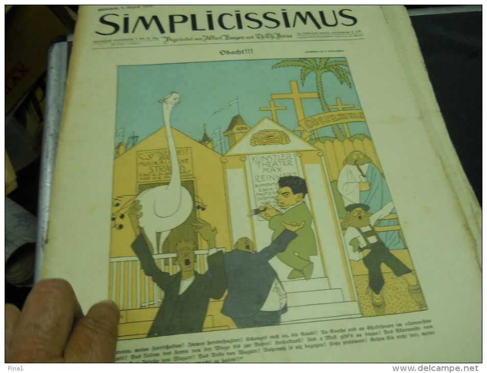 8 AUGUFT  -  SIMPICISSIMUS -1910 - Altri & Non Classificati