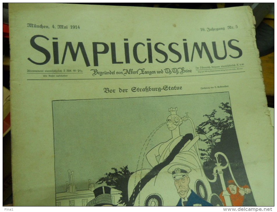 4 MAI -  SIMPICISSIMUS   - 1914 - Altri & Non Classificati