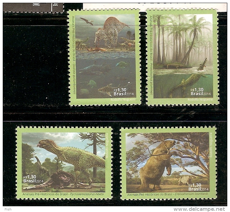 Brazil ** & Prehistoric Animals Of Brazil 2014 (4567) - Unused Stamps
