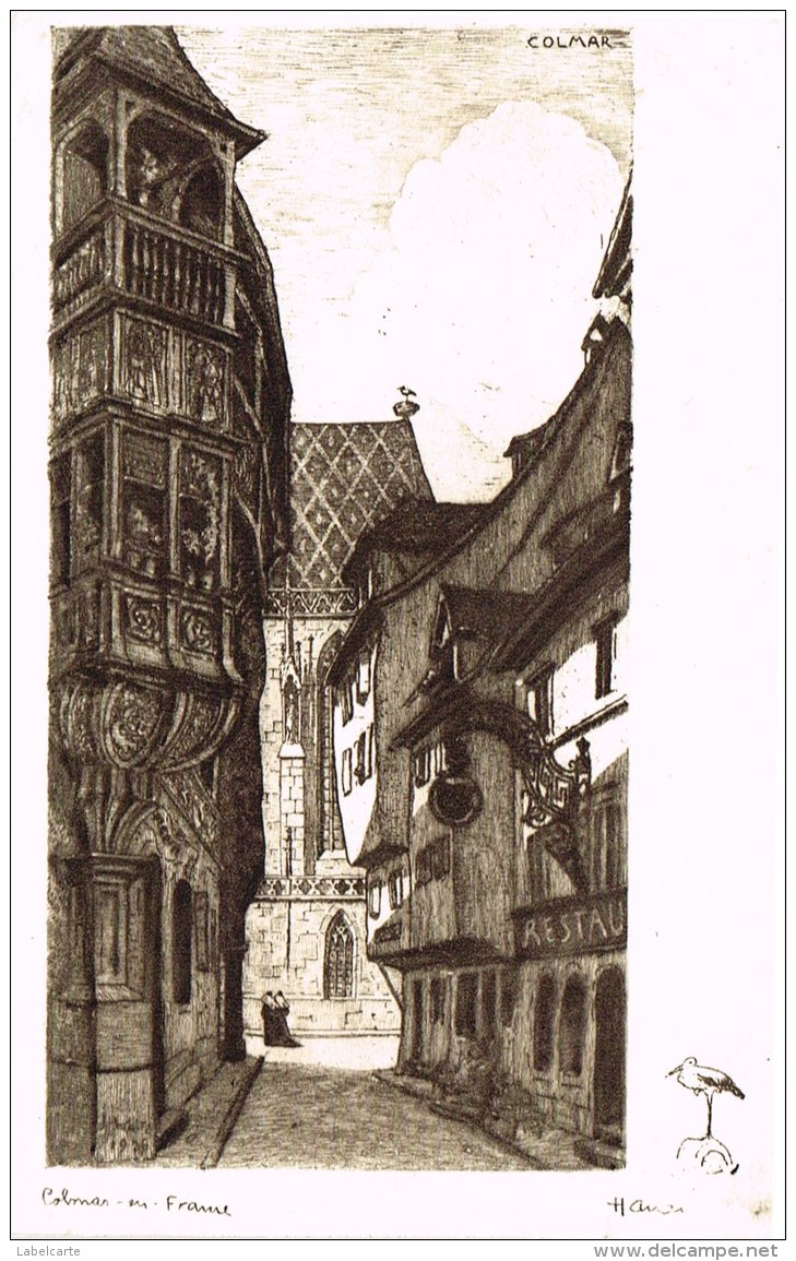 ILLUSTRATEUR HANSI. SERIE POTASSE D ALSACE 10 CARTES