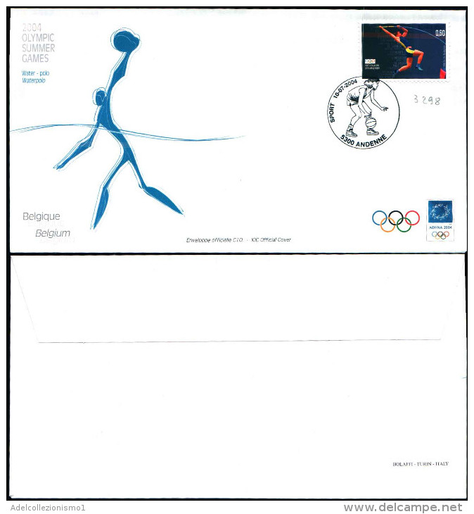 83971) Belgio-FDC- Giochi Olimpici Estivi-salto Con L'asta-n.3298--10-7-2004 - 2001-2010